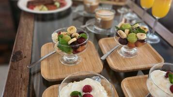 Kontinental frukost varje dag mot avgift