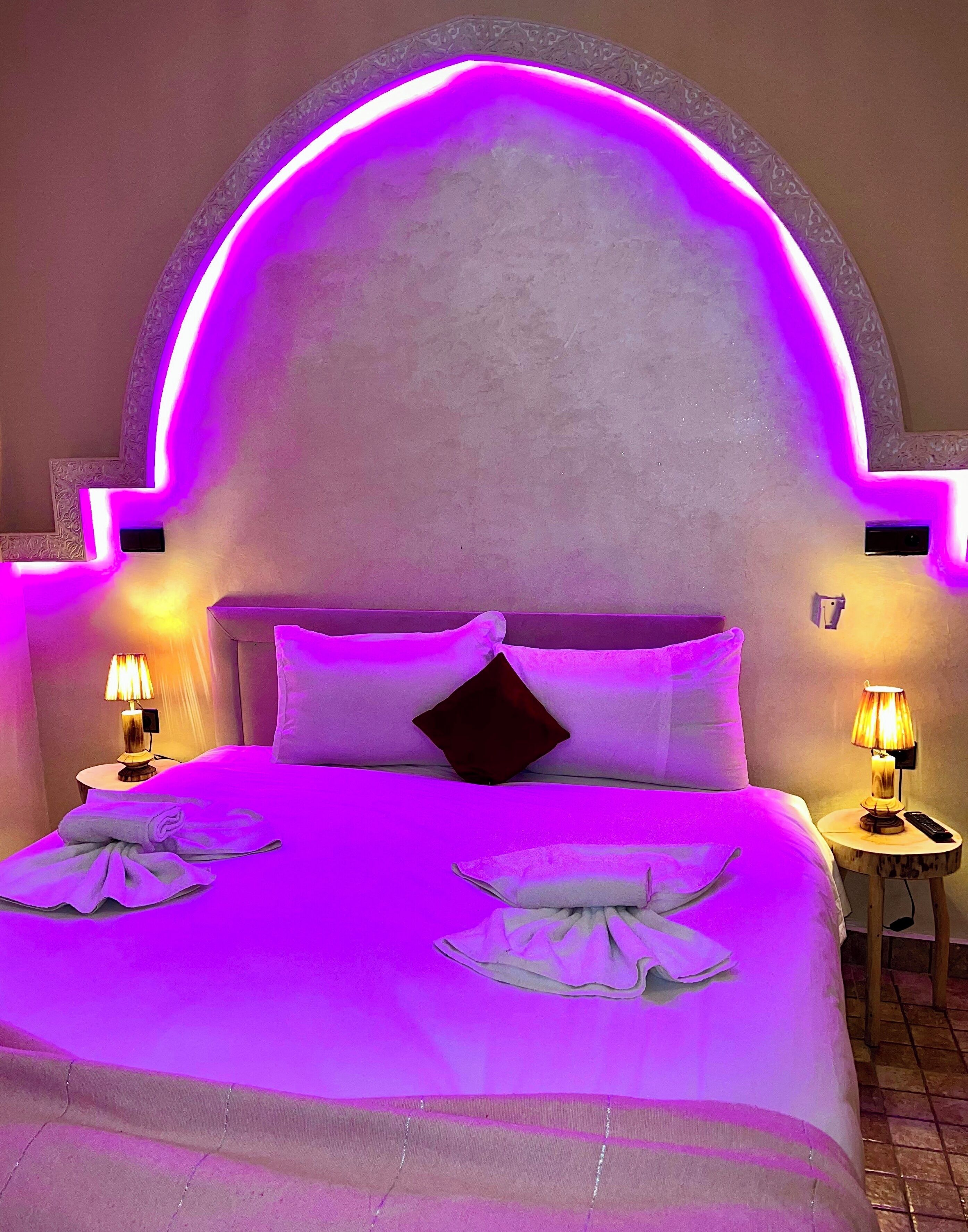 Individually decorated, individually furnished, laptop workspace