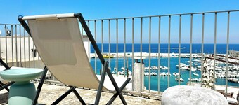 Typical house with large terrace facing the sea in the centre of Otranto