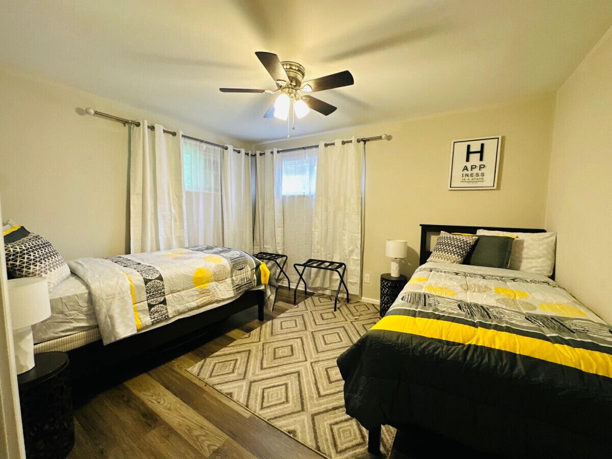 2 bedrooms, iron/ironing board, travel crib, WiFi