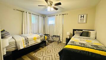 2 bedrooms, iron/ironing board, travel crib, WiFi