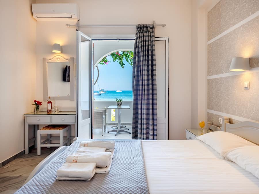 Studio with Sea View (2 Adults) | In-room safe, desk, free WiFi, bed sheets