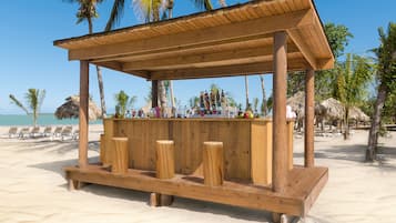 5 bars/lounges, 4 swim-up bars, 2 beach bars