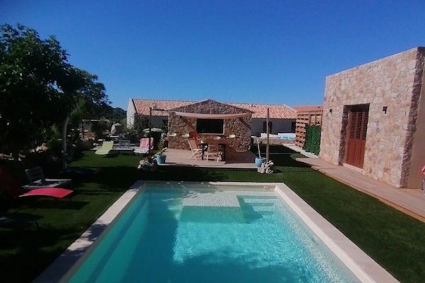 Piscine extérieure, piscine chauffée