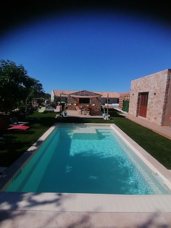Outdoor pool, a heated pool. Chambre D'hôte Plein Coeur de la Balagne a 10 Minutes de L'ile Rousse