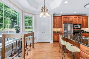 Fridge, microwave, oven, stovetop - Palatial 8BR: Pool/ Spa/ Cinema/ Indoor Pickleball, Sleeps 24+ (Fletcher)