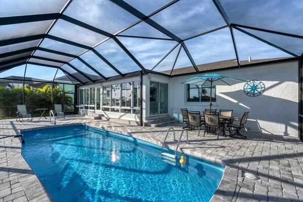 Una piscina riscaldata