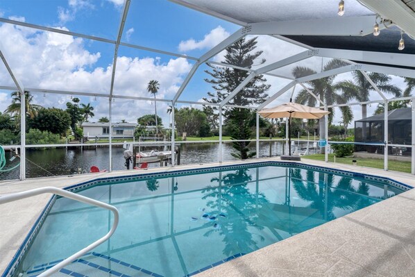 A heated pool