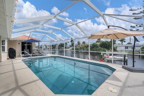 A heated pool