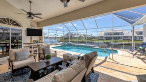 A heated pool