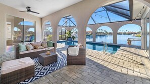 A heated pool
