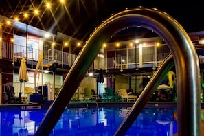 Seasonal outdoor pool, pool cabanas (surcharge), pool umbrellas