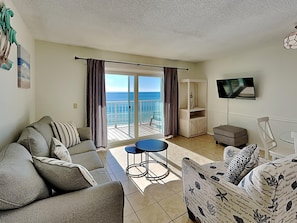 Condo, Multiple Beds, Balcony, Ocean View (#1102 - No Pets) | Living area - Summit Beach Resort by SVR (Panama City Beach)