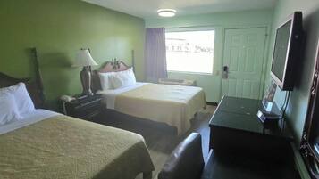Desk, free WiFi, bed sheets