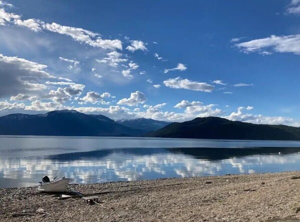Sun-loungers, beach towels