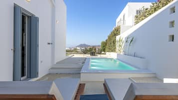 Superior suite, 1 slaapkamer, privézwembad | Terras