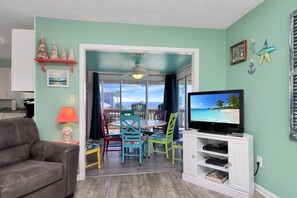 Casa, varias camas (Sea Shell) | Área de sala de estar