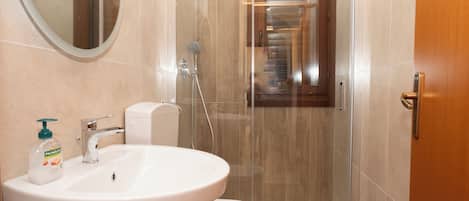 Shower, hair dryer