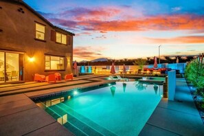 Outdoor pool, a heated pool