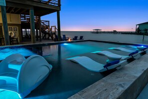 Et oppvarmet basseng