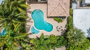 Outdoor pool, a heated pool