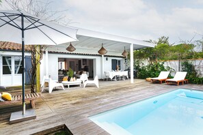 Pool - Superbe Maison De Charme La Flotte En Ré with Private Heated Pool, Private Terrace and Wi-Fi (La Flotte)