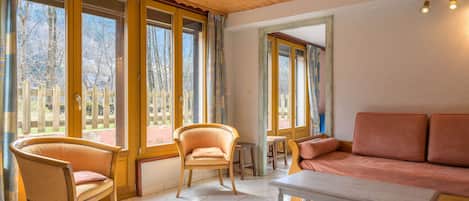 Télévision, cheminée, lecteur de DVD