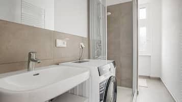 Hair dryer, towels