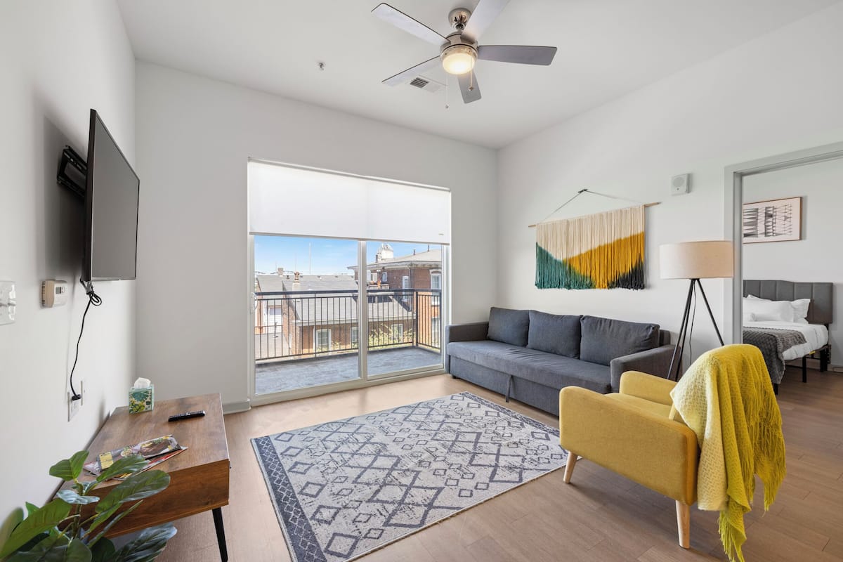 Deluxe Apartment, 2 Bedrooms, Non Smoking | Living area | 42-inch Smart TV with digital channels, Netflix, Hulu