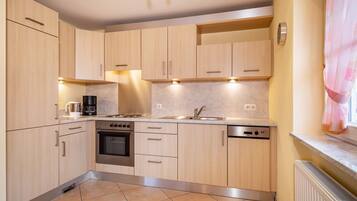 Fridge, oven, stovetop, dishwasher