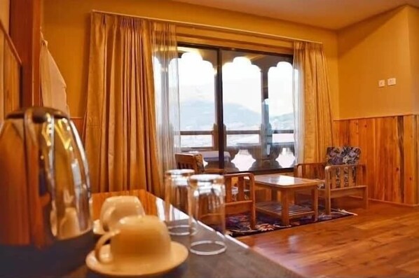 Deluxe Twin Room, Mountain View | Premium bedding, in-room safe, desk, laptop workspace - Pema Yangsel Hotel (Paro)