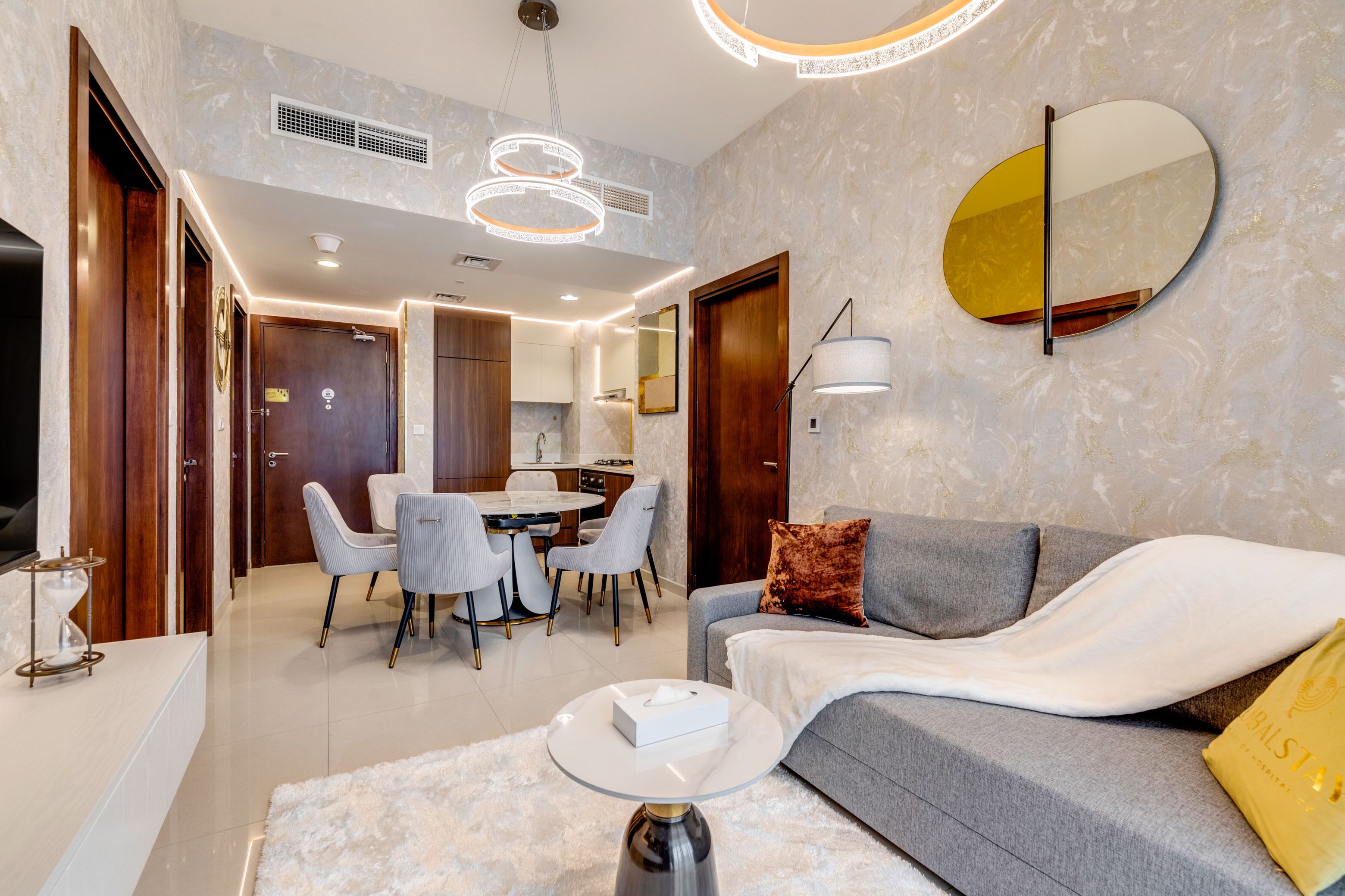 Deluxe Apartment, 2 Bedrooms, Canal View | Living area | 42-inch flat-screen TV with satellite channels, Netflix, Hulu