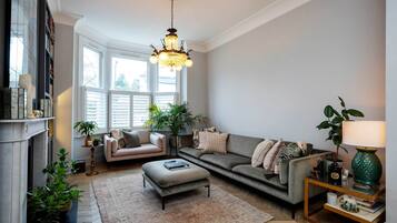 TV, fireplace, offices