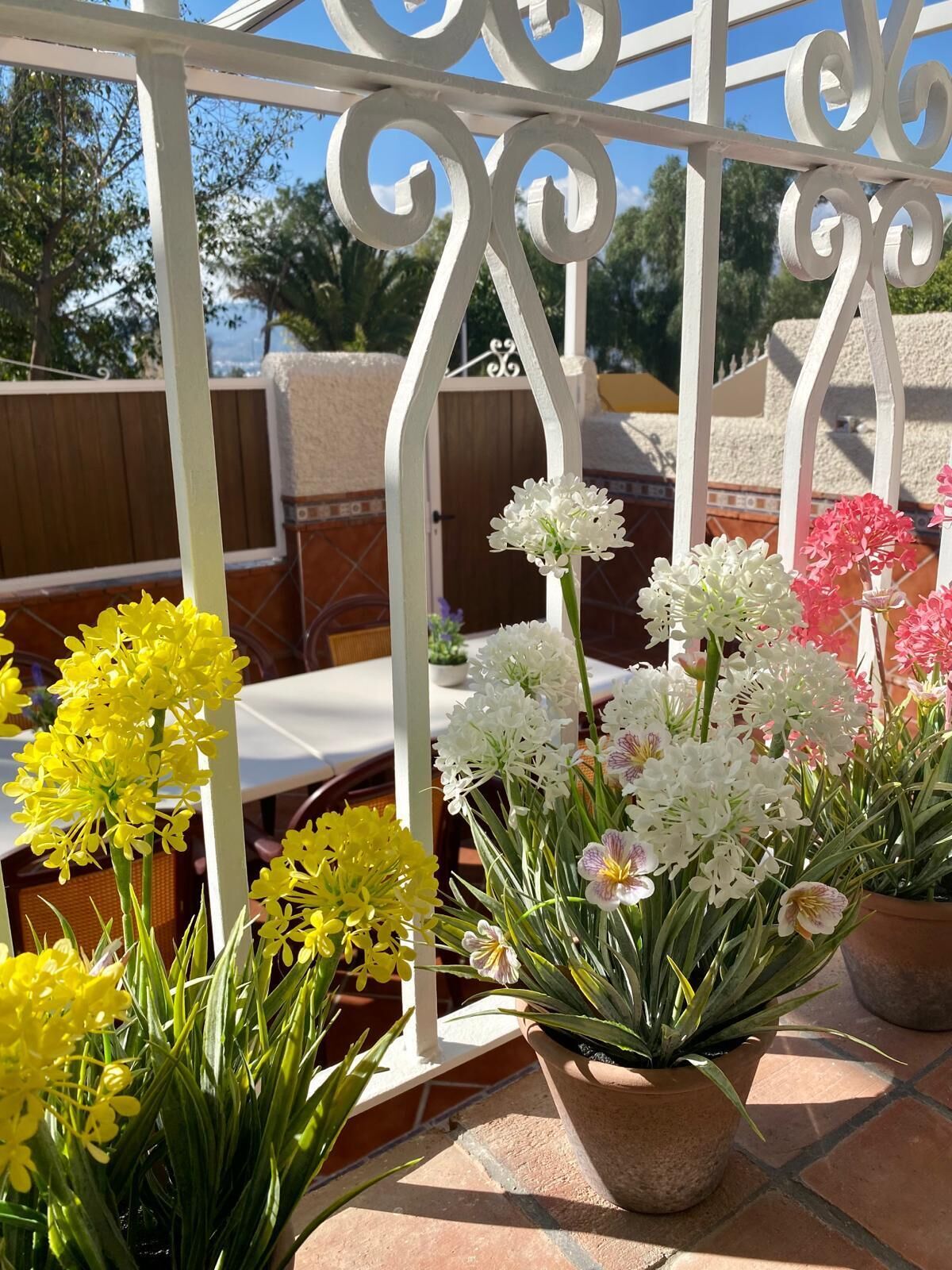 屋外ダイニングエリア