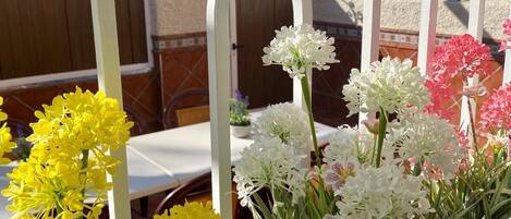 屋外ダイニングエリア