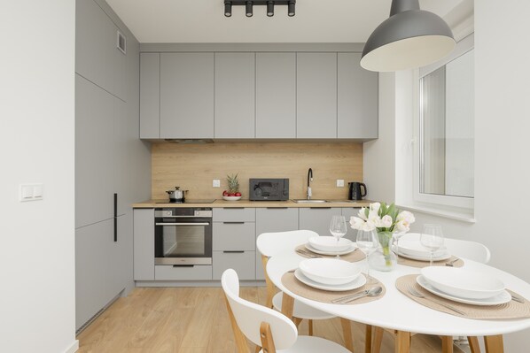 Apartment, 1 Bedroom, Balcony | Dining room - Apartment With Desk in Gdansk by Renters (Gdansk)