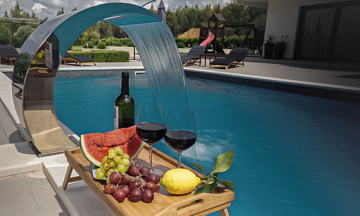 A heated pool