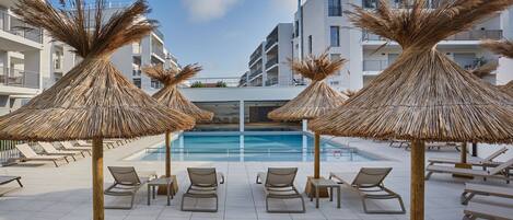 Indoor pool, seasonal outdoor pool