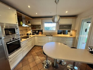 Microwave, oven, stovetop, dishwasher