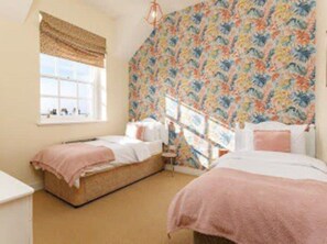 2 bedrooms, iron/ironing board, travel cot, WiFi