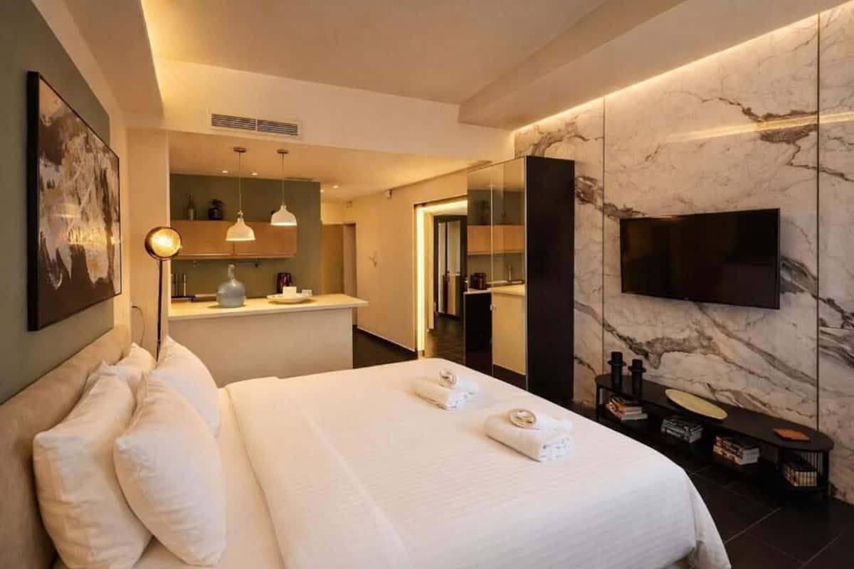 Suite Executive, 1 letto king, non fumatori (506) | Copriletto in piuma, una cassaforte in camera, tende oscuranti