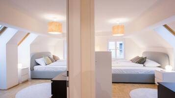 2 slaapkamers, een strijkplank/strijkijzer, wifi, beddengoed