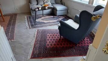 Smart TV, DVD player, books, music library