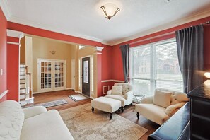 TV, fireplace, offices - DFW Getaway - 4 Bedrooms, Pool Oasis, Media Room (Flower Mound)