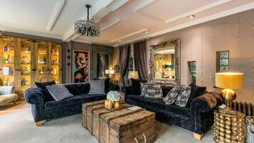 House | Living area | TV, fireplace