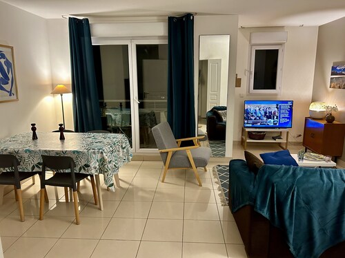 Beau 2 pièces avec parking, balcon, climatisation, Promenade des Anglais à 90m.