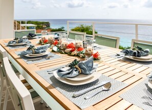 Outdoor dining - Villa Blenchi With Pool and Amazing sea View (willemsted)