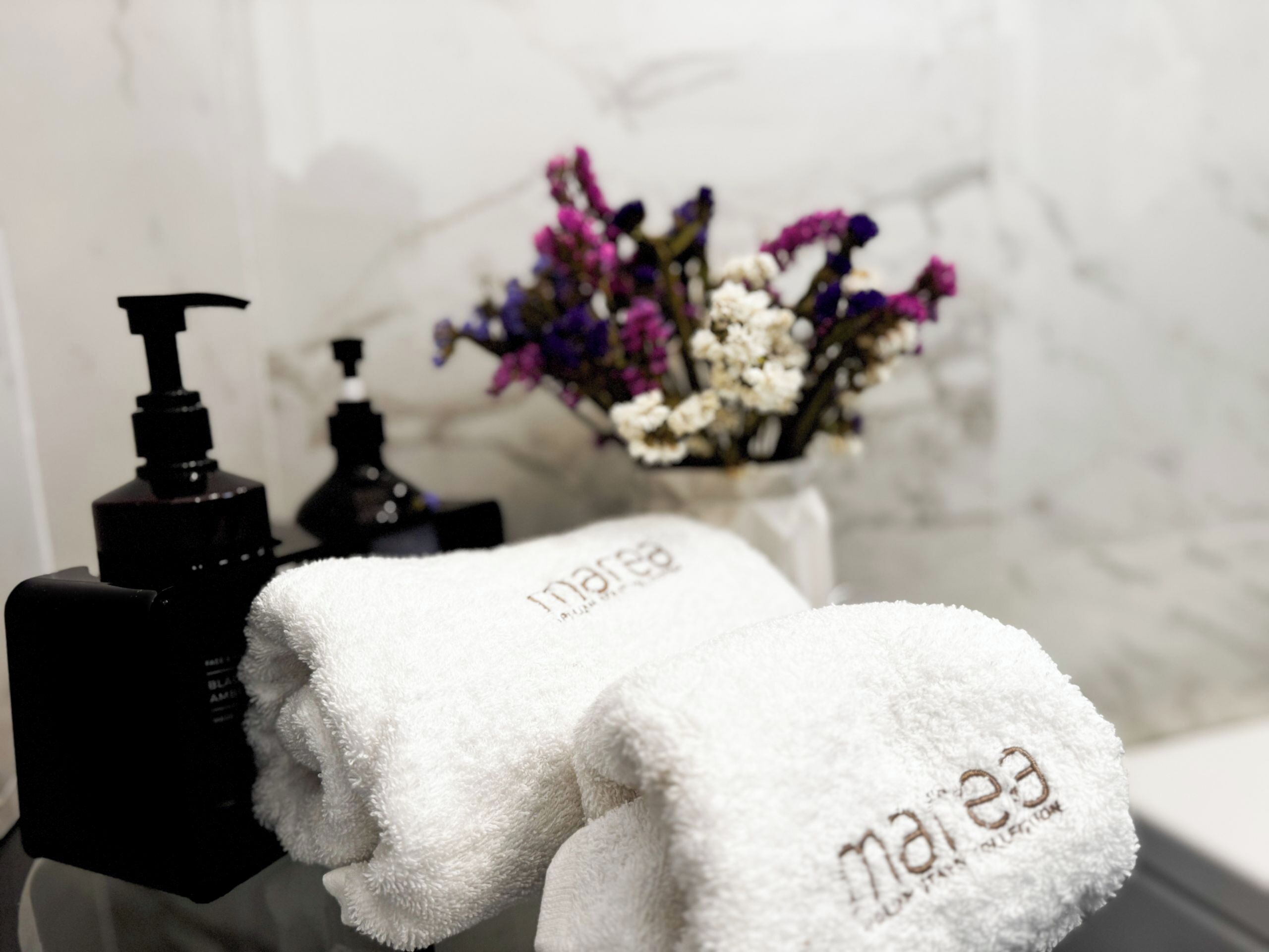 Sèche-cheveux, serviettes fournies