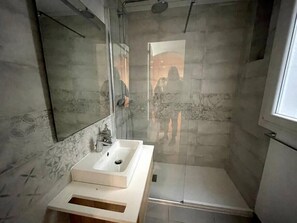 Shower, hair dryer