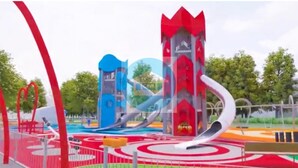 A playground with slides and climbing structures. - Affordable Caravan Holidays, Butlins Minehead (Minehead)